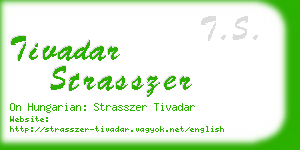 tivadar strasszer business card